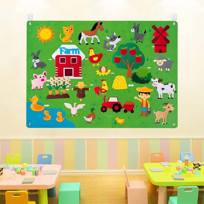 🚜 Felt 3D Early Learning Game Board