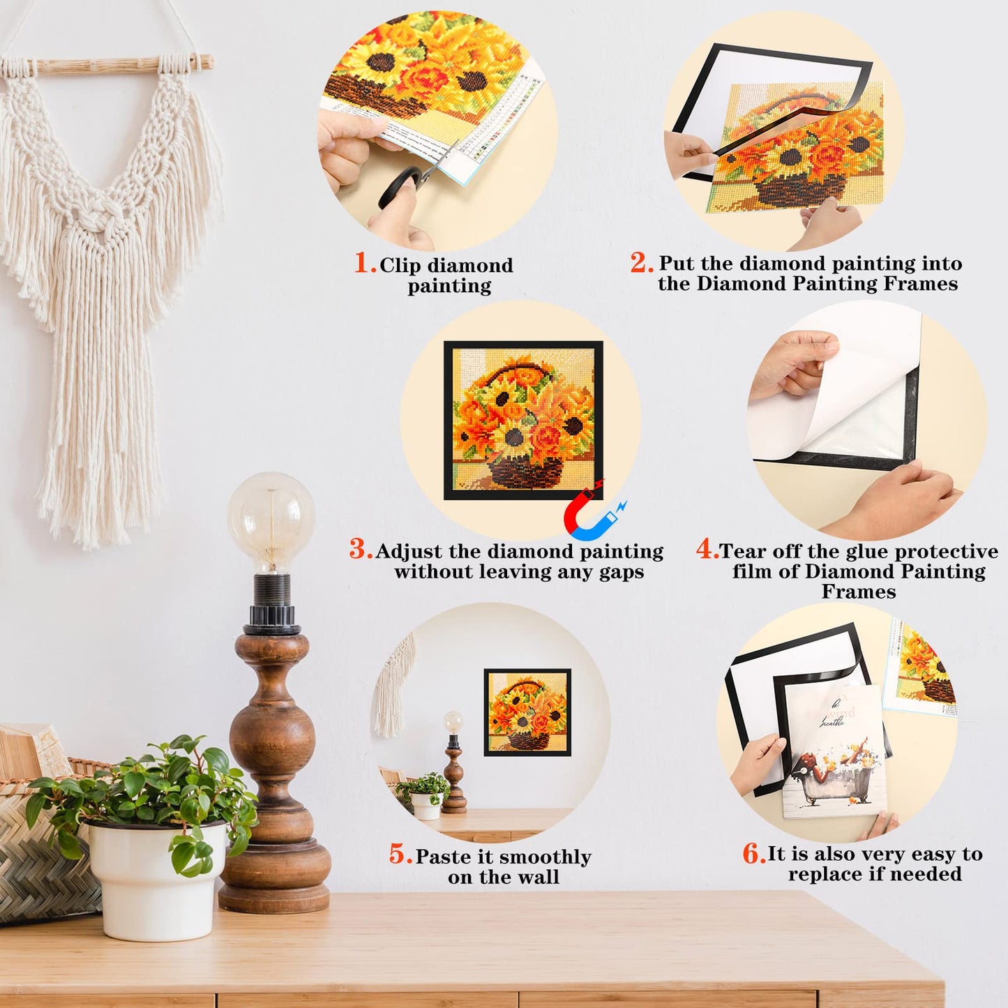 🖼️ Magnetic Diamond Painting Frames