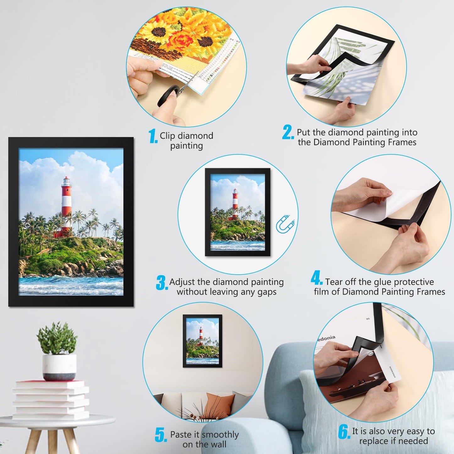 🖼️ Magnetic Diamond Painting Frames