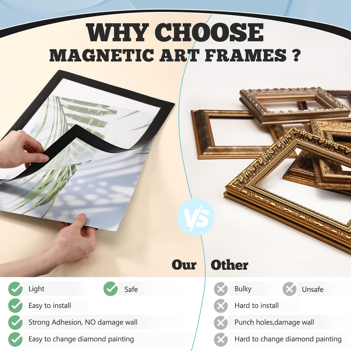 🖼️ Magnetic Diamond Painting Frames