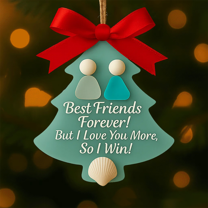 🎄✨ Heartfelt Sea Glass Christmas Ornaments