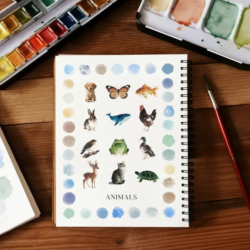 📢😎 LAST DAY 49% OFF - 🖼️Beginner-Friendly💕 Watercolor Workbook
