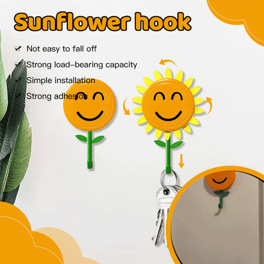 🌻 Smiling Sunflower Wall Hook
