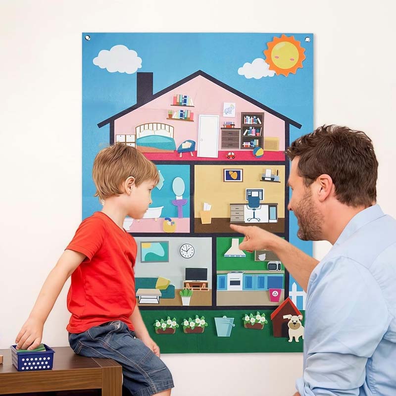 🚜 Felt 3D Early Learning Game Board