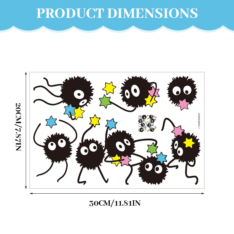 š§ Cute Black Ball Magic Glass Sticker