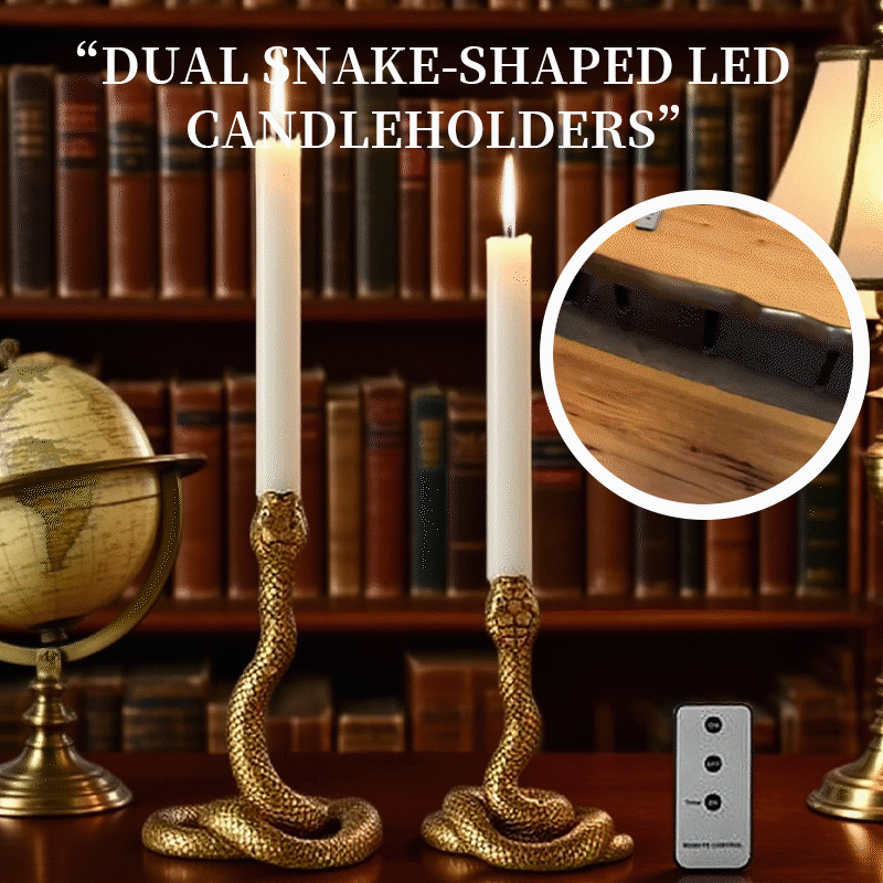 š„This Week's Special PricešDual Snake-Shaped LED Candleholders