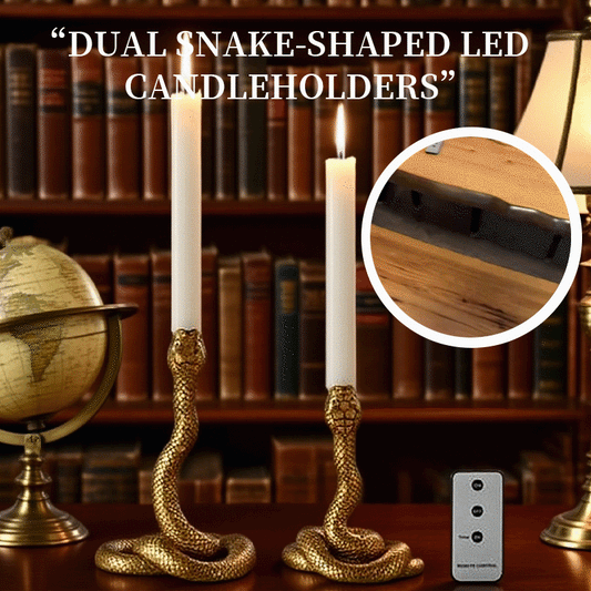 💥This Week's Special Price🐍Dual Snake-Shaped LED Candleholders