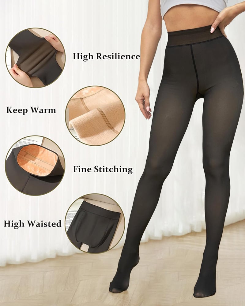 ❄️Christmas Sale 49% OFF✨Translucent Fleece Lined Tights