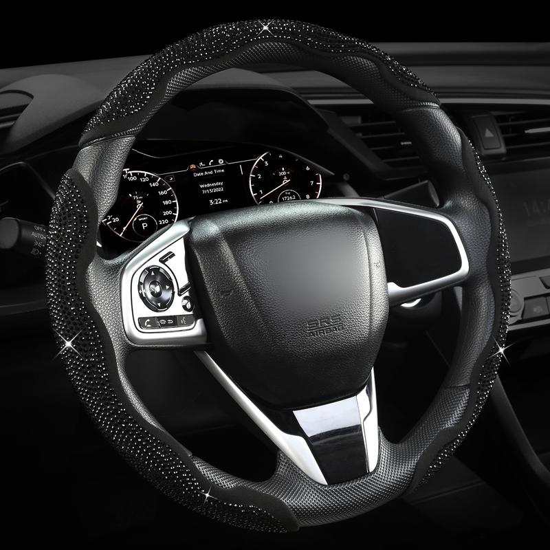 🚗 Queen's Land Diamond Bling Steering Wheel Cover