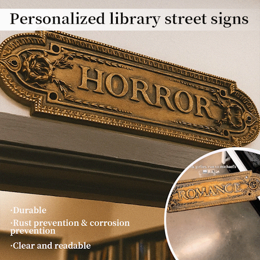 📚Personalized Library Street Sign
