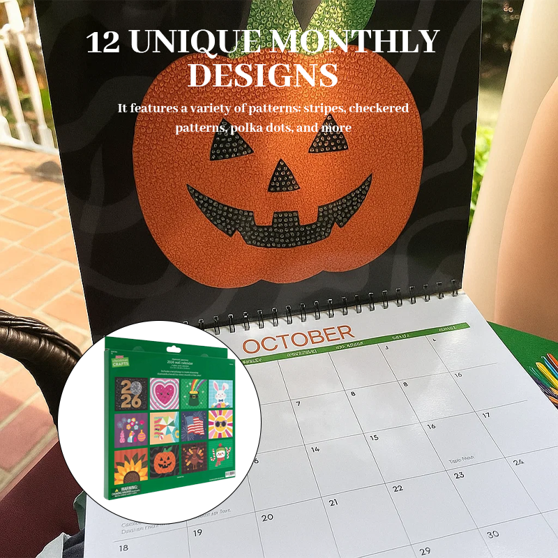 🔥Last Day 50% OFF - 📅2026 Wall Calendar Diamond Painting Kit