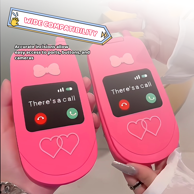 š±Cute Cartoon Flip Mirror Vintage Phone Case