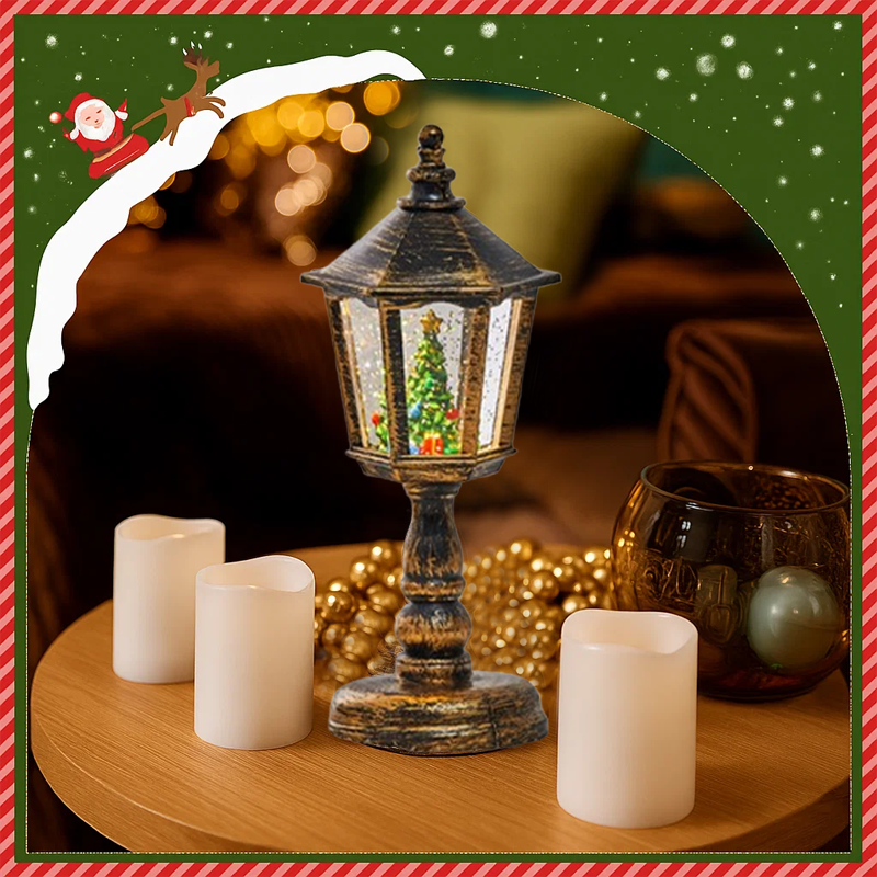 🎄Christmas Musical Snow Globe Lantern Lighted