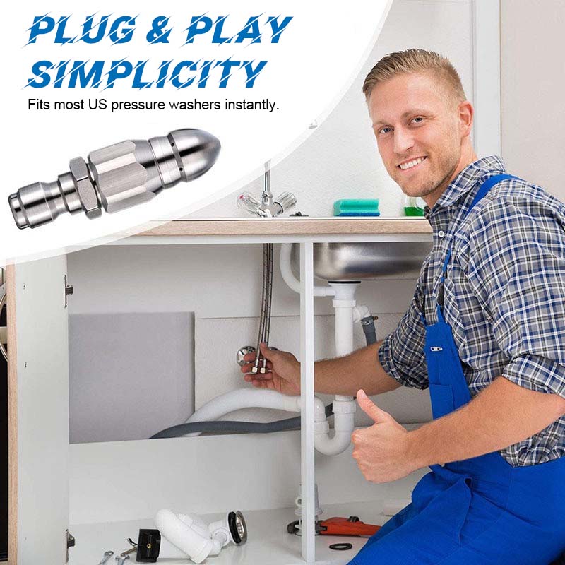 🚀 Pipe Cleaning Power Nozzle – Blast Away Clogs in Seconds!