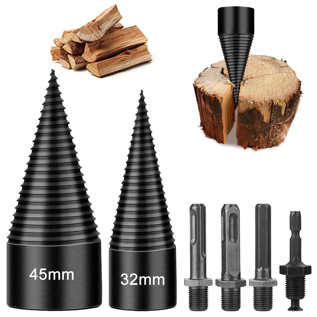 š© 6-Piece Heavy-Duty Wood Splitter Drill Bit Kit