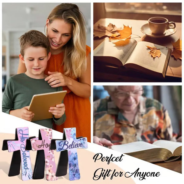 🔥LAST DAY BUY 2 GET 1 FREE📖16 Pcs Magnetic Cross Bookmarks Gifts for Bible Study, Readers, Teachers, Students🌸✝️