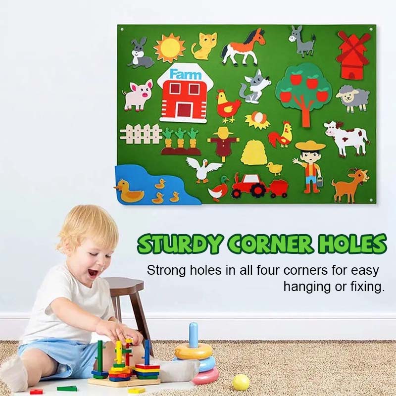 🚜 Felt 3D Early Learning Game Board