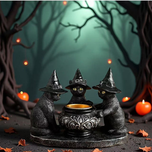 ⌛LAST DAY SALE 49% OFF🎃 Halloween cat Candlestick