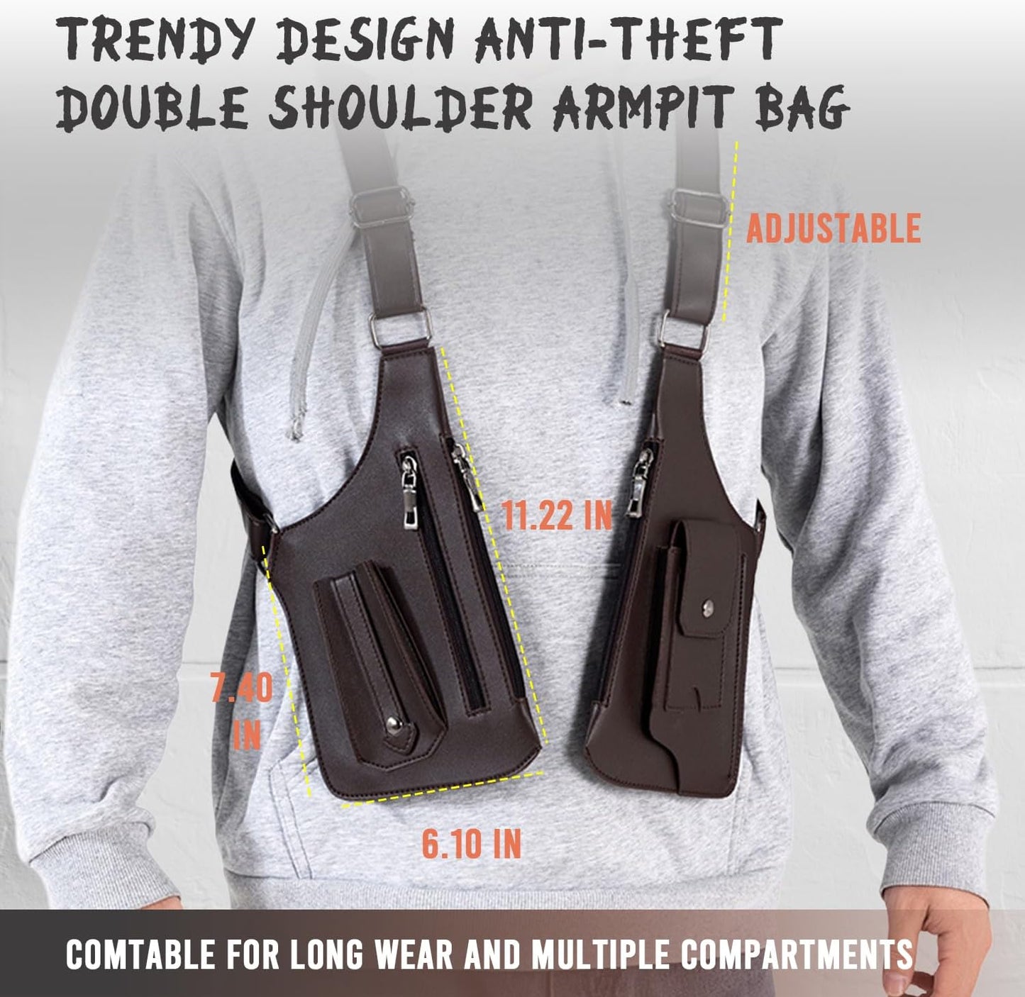 🛡️ Hidden Anti-Theft Underarm Holster Bag