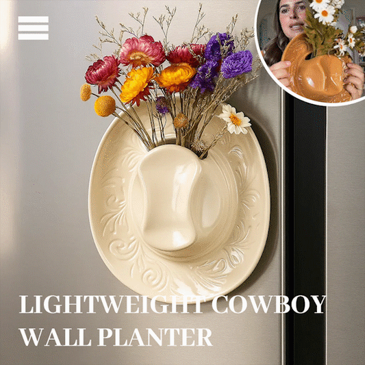 🤠 Lightweight Cowboy Wall Planter
