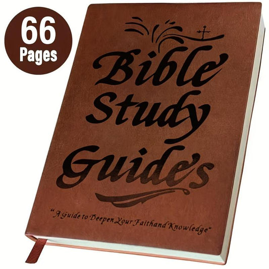 📖 66-page Bible Study Guide, Daily Devotional Journal Strengthens Faith