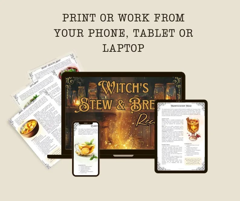 🔥🧙♀️🍲WITCH'S STEW & BREWS Decipes:50 Enchanted Recipes for Body and Soul💫