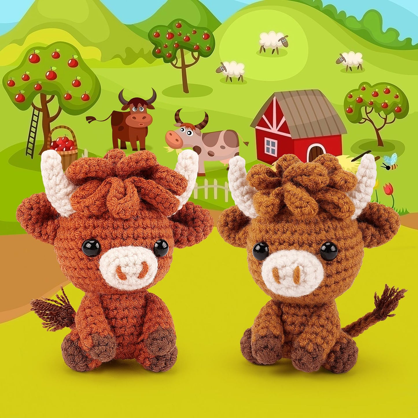 🐂Highland Cow Crochet Kit for Beginners