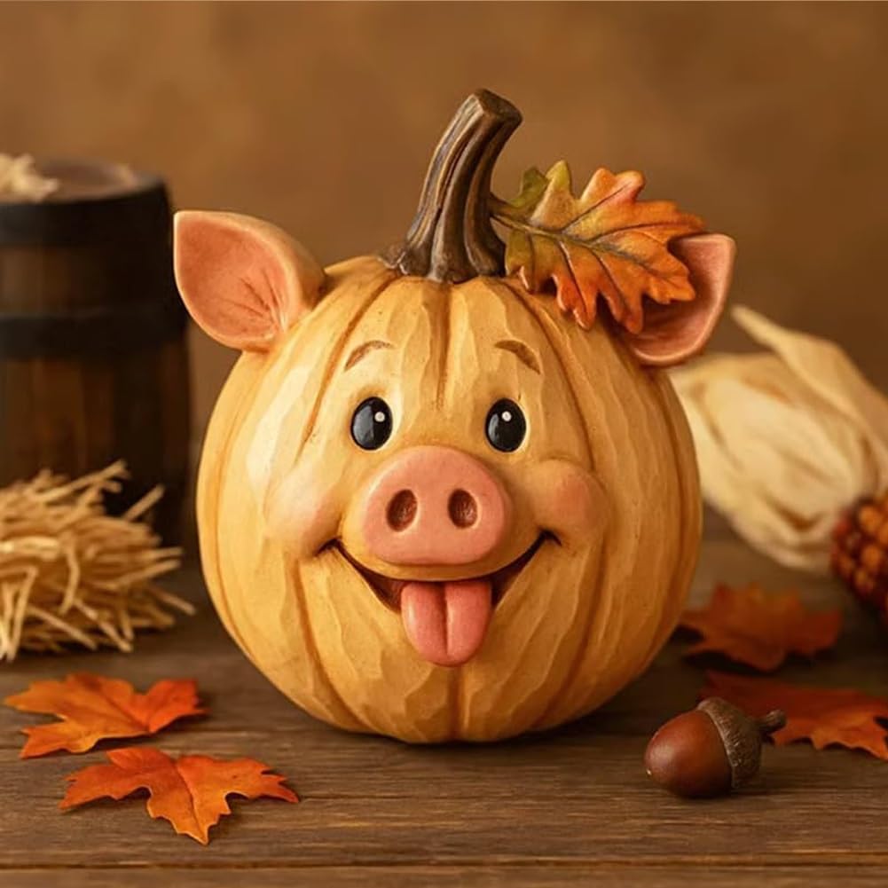 🎃Halloween Farm Animal Pumpkin Figurines