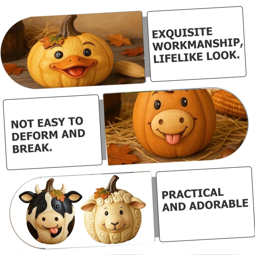 🎃Halloween Farm Animal Pumpkin Figurines