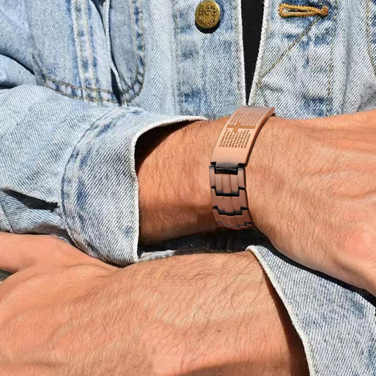 Magnetic Copper Bracelet: "3500 Gauss Energy + Adjustable Fit ⚡🧲"