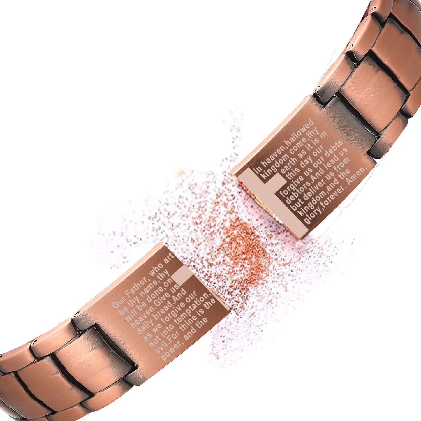 Magnetic Copper Bracelet: "3500 Gauss Energy + Adjustable Fit ⚡🧲"