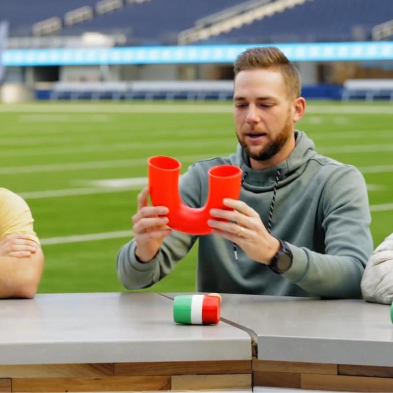 Skill Game Tube Toy with 2 Balls