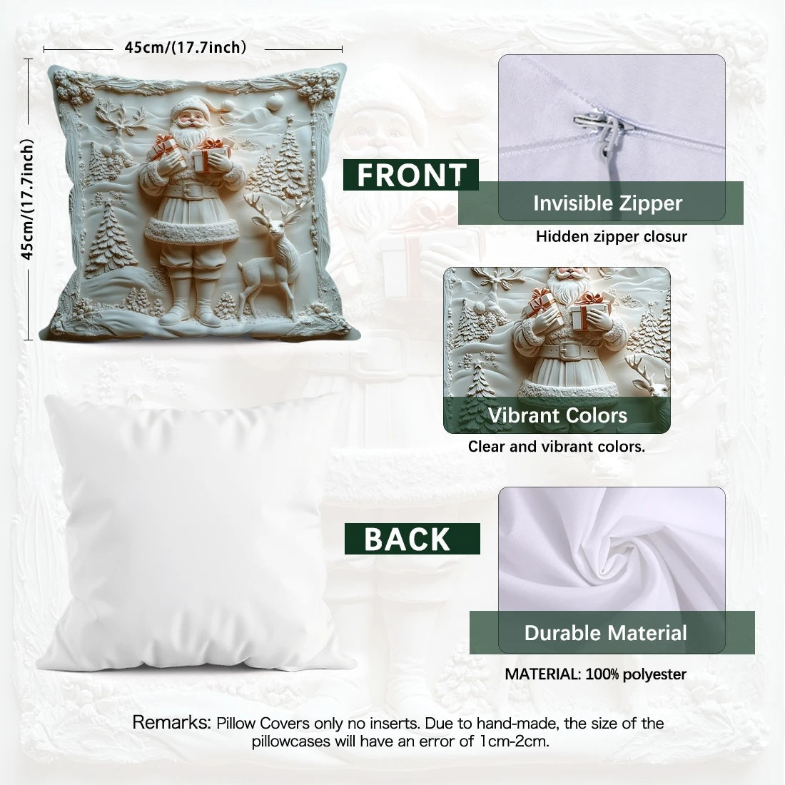 🎄White Christmas Cushion Cover Set