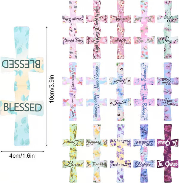 🔥LAST DAY BUY 2 GET 1 FREE📖16 Pcs Magnetic Cross Bookmarks Gifts for Bible Study, Readers, Teachers, Students🌸✝️