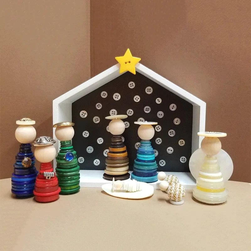 🔥LAST DAY 49% OFF-✝️DIY Button Nativity Scene Kit