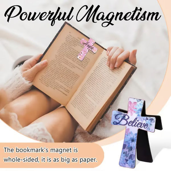 🔥LAST DAY BUY 2 GET 1 FREE📖16 Pcs Magnetic Cross Bookmarks Gifts for Bible Study, Readers, Teachers, Students🌸✝️