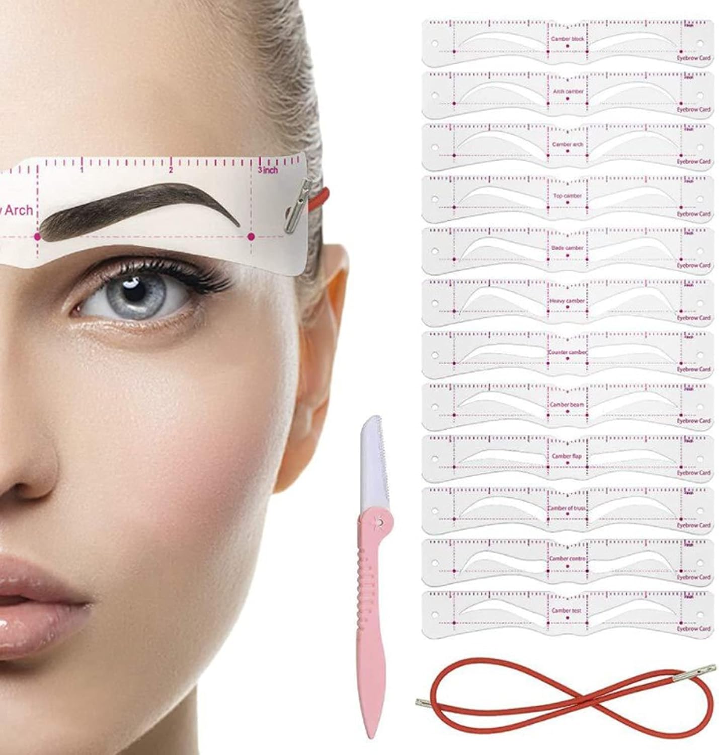 🔥✨Reusable Eyebrow Stencil Shaper Kit (14-pack)