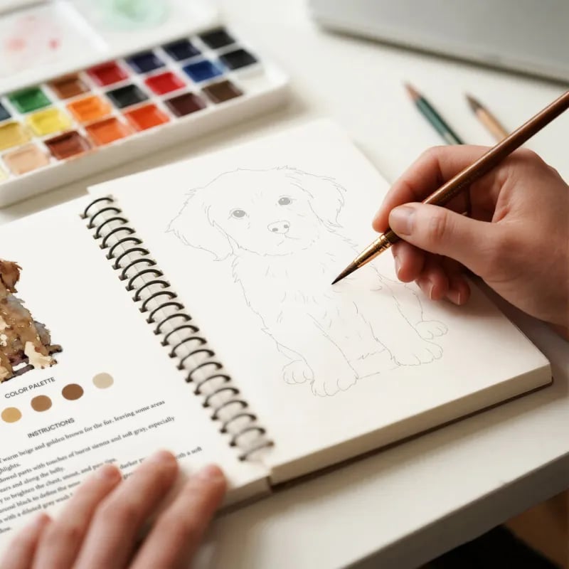 📢😎 LAST DAY 49% OFF - 🖼️Beginner-Friendly💕 Watercolor Workbook