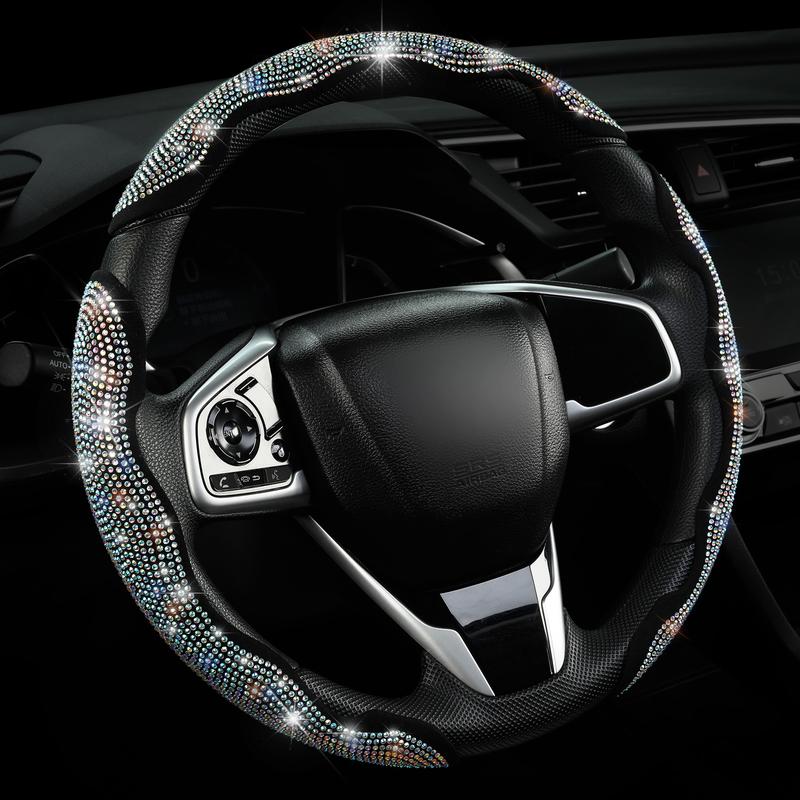 🚗 Queen's Land Diamond Bling Steering Wheel Cover