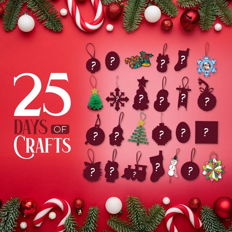 🎄25-Day Christmas Craft Advent Calendar 2025