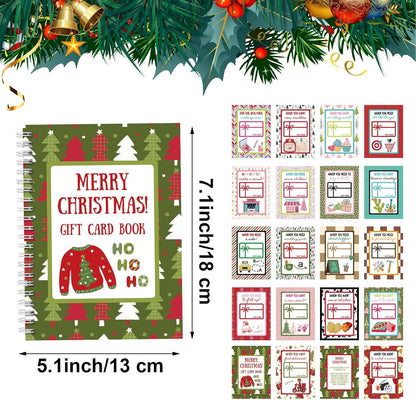 🎁🎅🏼MERRY CHRISTMAS! GIFT CARD BOOK📚Hardcover & Durability Line (♻️Free PDF Included!)