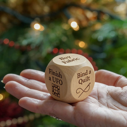 🔥LAST DAY 49% OFF - 🎲Quilter's Decision Dice✨Natural Solid Wood & Hand-Painted