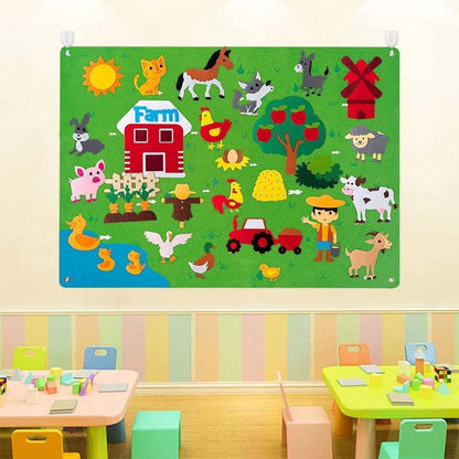 🚜 Felt 3D Early Learning Game Board
