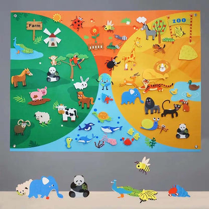 🚜 Felt 3D Early Learning Game Board