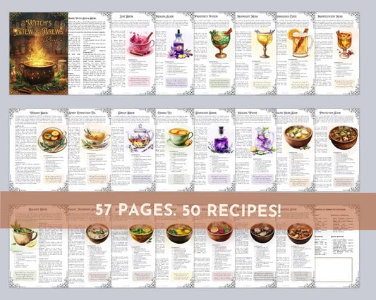 🔥🧙‍♀️🍲WITCH'S STEW & BREWS Decipes:50 Enchanted Recipes for Body and Soul💫