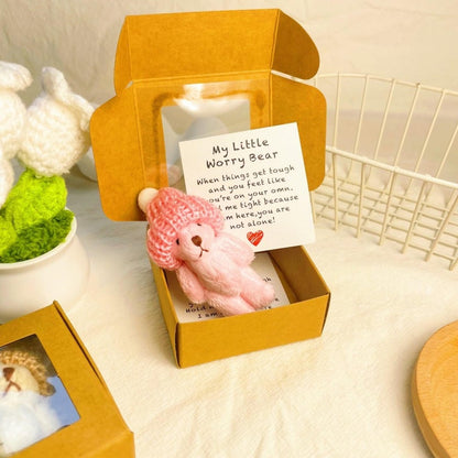 🎁 Best gift✨Handmade Mini Plush Teddy Bear in Box