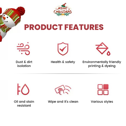 🎄 Christmas Tablecloth with Santa & Reindeer