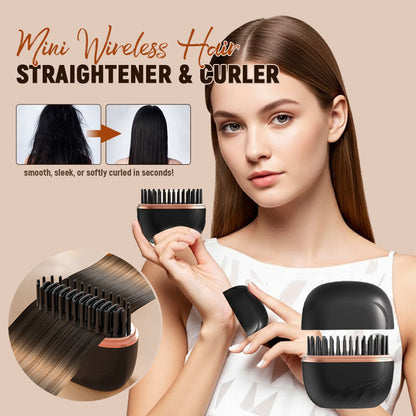 💇♀️ Mini Wireless Hair Straightener & Curler 💕