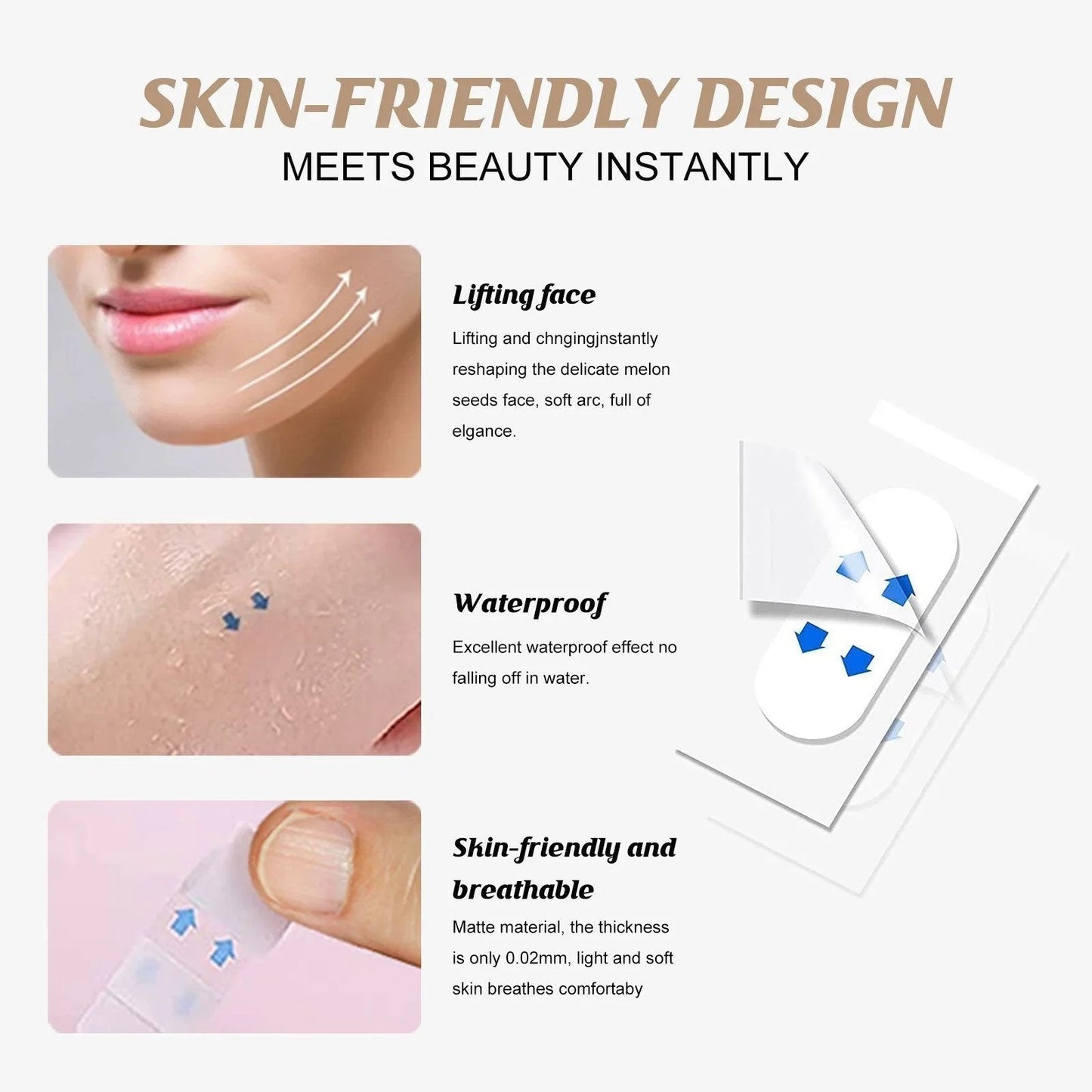 Invisible Face Lifter Tape✨Has a delicate V face(40pcs)