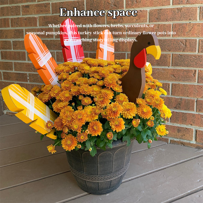 Thanksgiving✨✨Wooden Turkey Planter Sticks